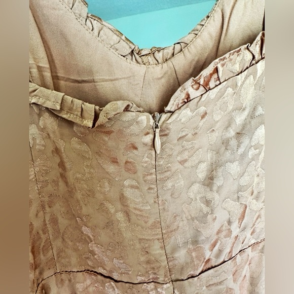 Rowie the Label Lola Midi Silk Leopard Print Dress NWT - Picture 5 of 6